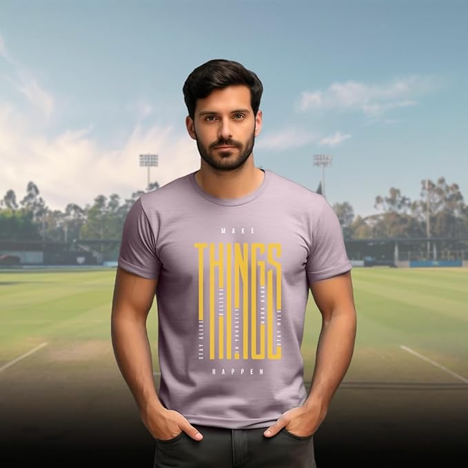 Make Things Happen Cotton T-Shirt for Men