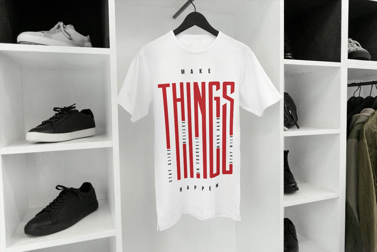 Make Things Happen Cotton T-Shirt for Men