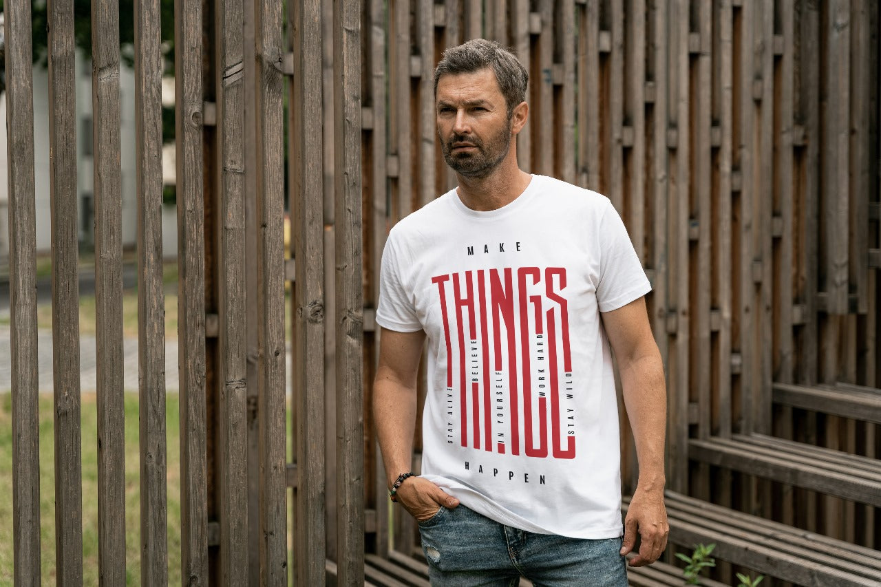 Make Things Happen Cotton T-Shirt for Men