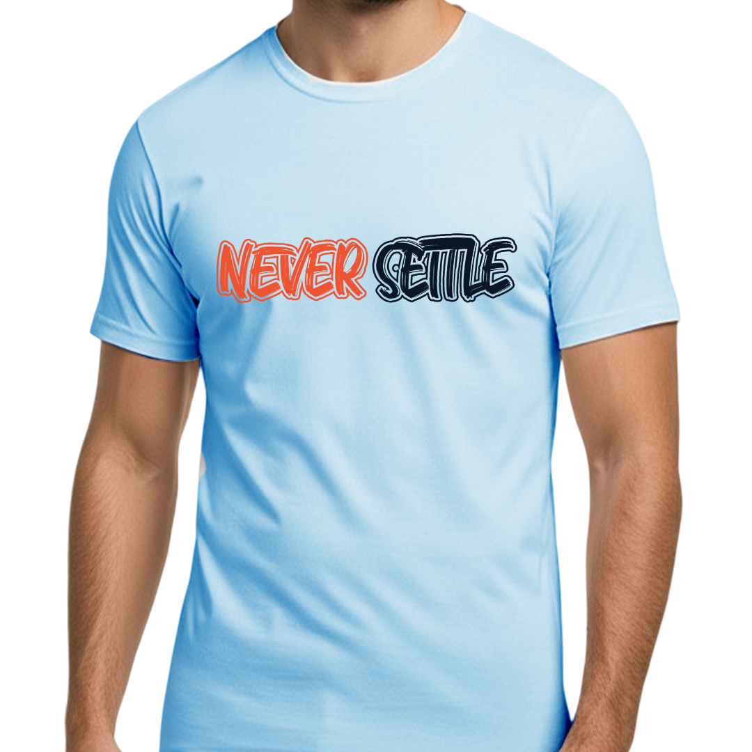 Never Settle Cotton T-Shirt for Men