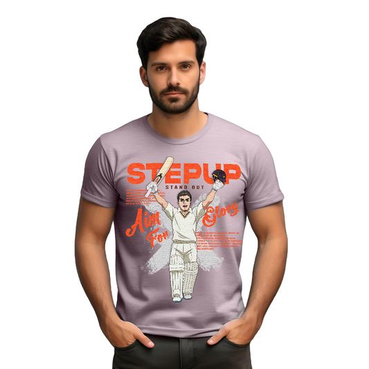 Step up and Aim for Glory Print Men’s T-Shirts