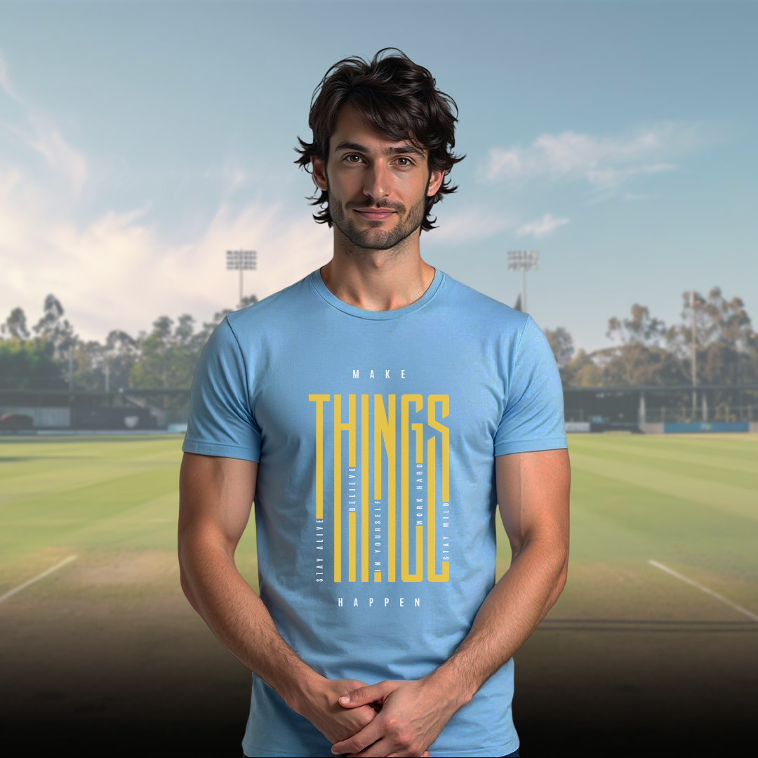Make Things Happen Cotton T-Shirt for Men
