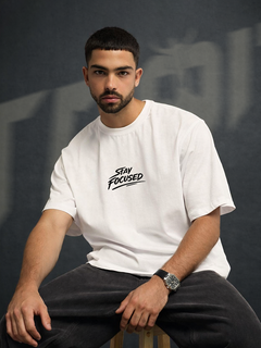 Stay Focused Men's Oversized Cotton T-shirts
