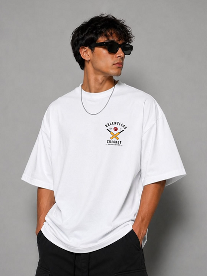 Relentless Cricket Men's Oversized Cotton T-shirts