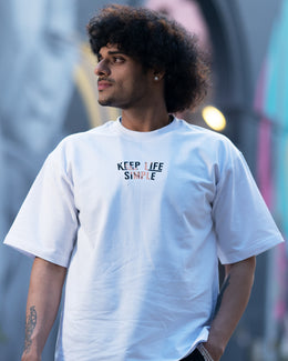 Keep Life Simple Men's Oversized Cotton T-shirts