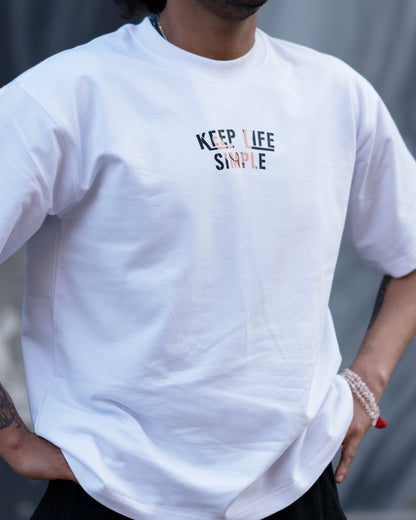 Keep Life Simple Men's Oversized Cotton T-shirts