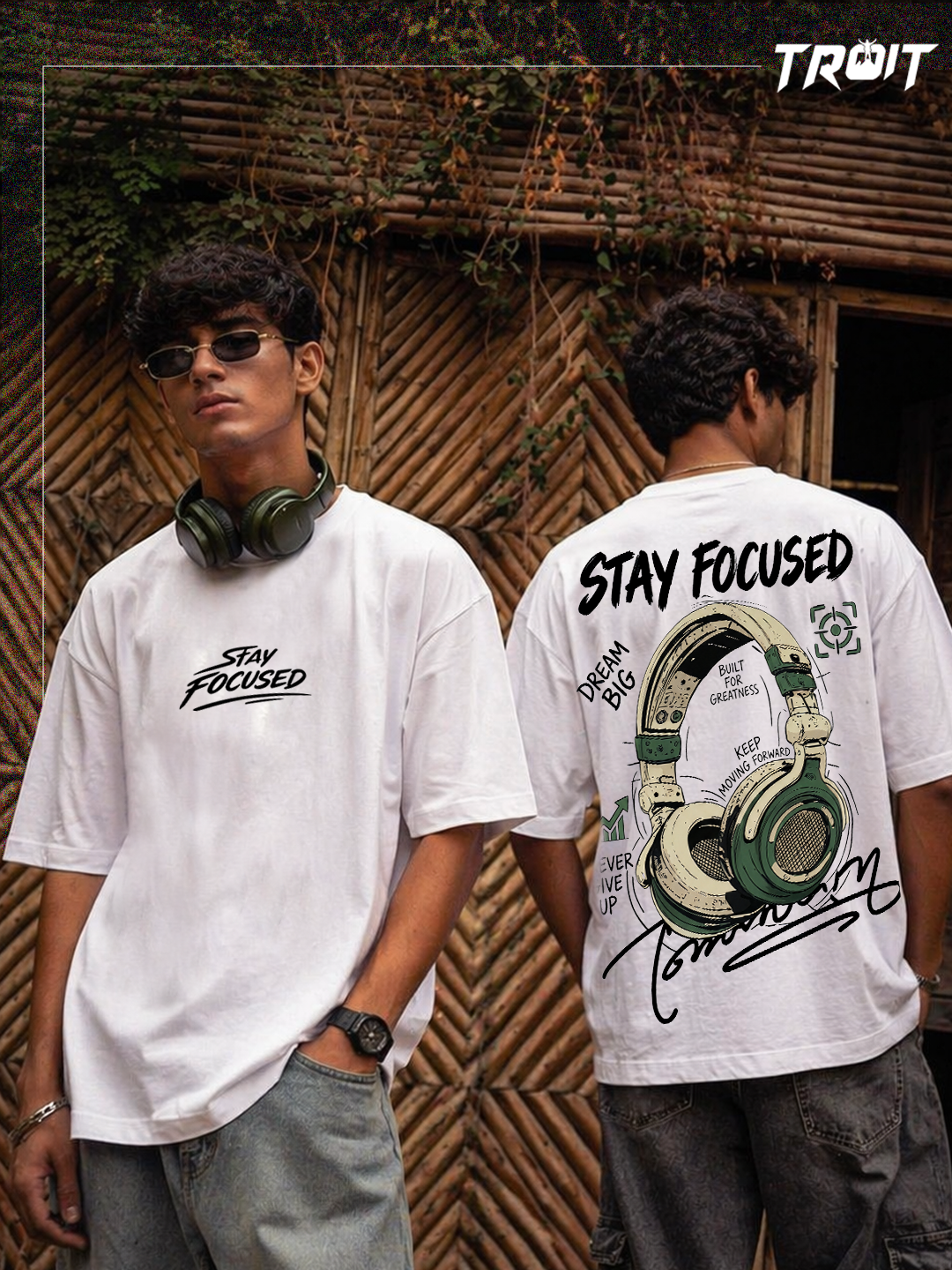 Stay Focused Men's Oversized Cotton T-shirts