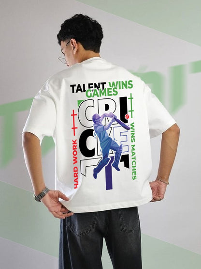 Cricket Never Dies Men's Oversized Cotton T-shirts