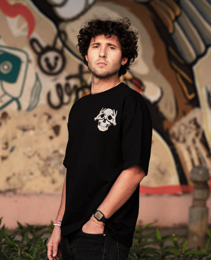 Skull Men's Oversized Cotton T-shirts