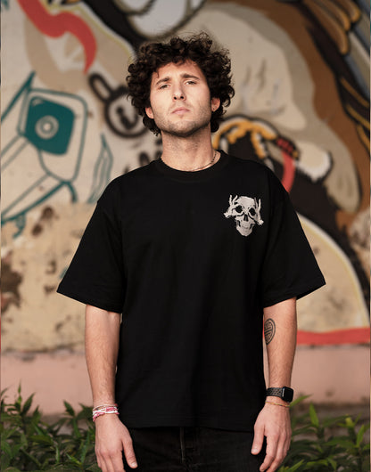 Skull Men's Oversized Cotton T-shirts