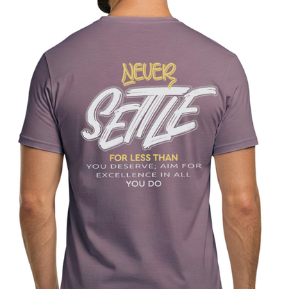 Never Settle Cotton T-Shirt for Men