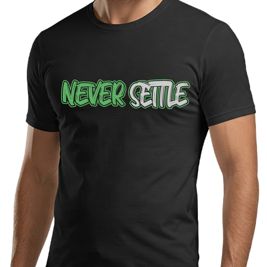 Never Settle Cotton T-Shirt for Men