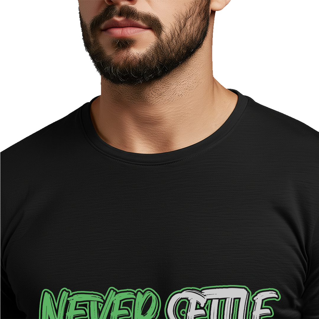 Never Settle Cotton T-Shirt for Men