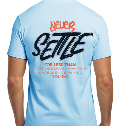 Never Settle Cotton T-Shirt for Men