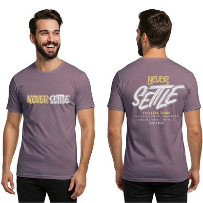 Never Settle Cotton T-Shirt for Men