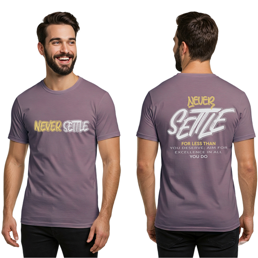 Never Settle Cotton T-Shirt for Men
