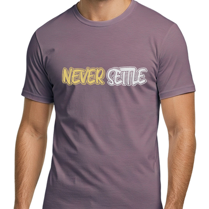 Never Settle Cotton T-Shirt for Men