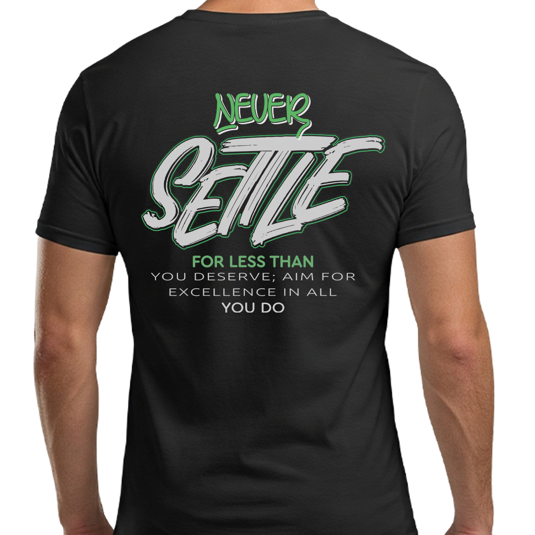 Never Settle Cotton T-Shirt for Men