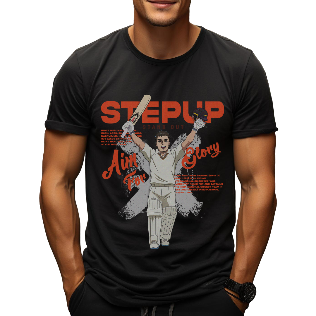 Step up and Aim for Glory Print Men’s T-Shirts
