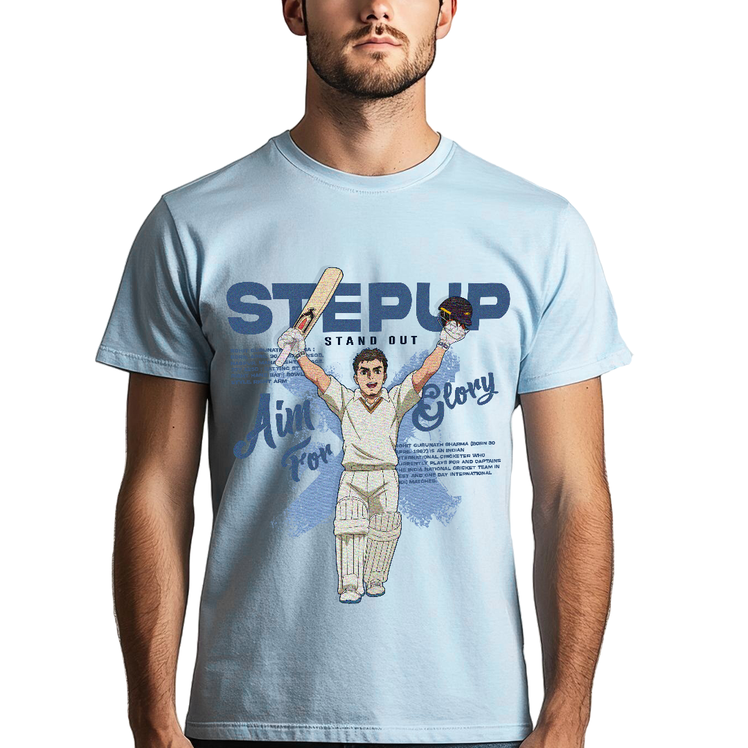 Step up and Aim for Glory Print Men’s T-Shirts